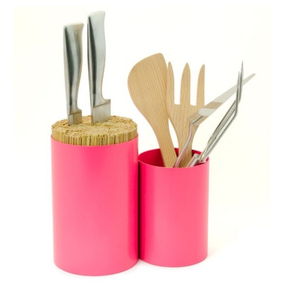 Kitchen Knife & Utensil Holder - White
